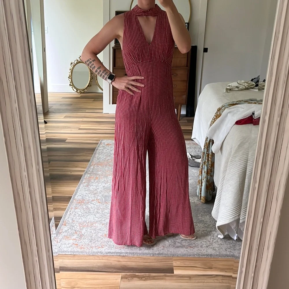 Anthropologie x Maeve Red Patterned Romper Size 6 EUC‎ - Picture 2 of 9